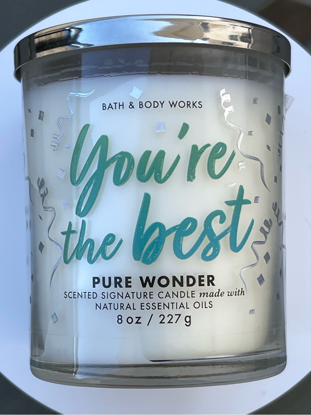 Bath & Body Works Pure Wonder Candle “You’re the Best” 8oz